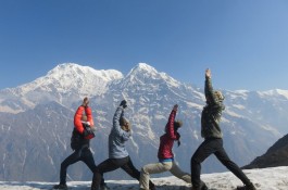 Yoga during Annapurna Panorama Trek